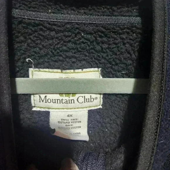 Mens Big and tall Navy Blue fleece jacket, size 4xl - Picture 2 of 8